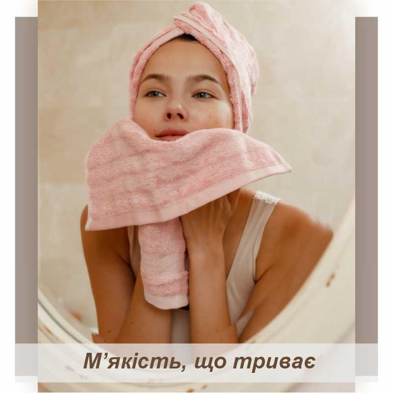 Набор Полотенец Lovely Svi -Комплект Банных Полотенец 3 шт:70 x 140 см, 50 x 90 см, 33 x 33 см Розовая Роза Киев - изображение 6