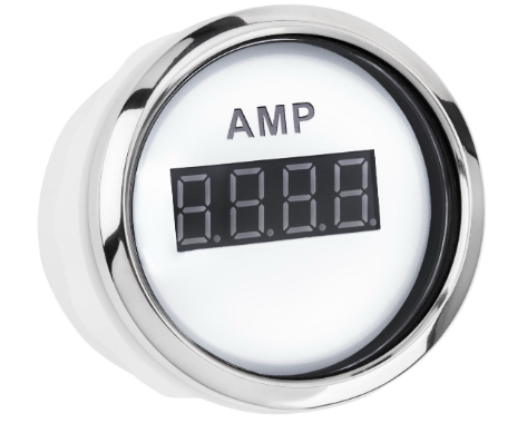 Цифровой Амперметр I Gauge 52Mm С Функцией Предупреждения (Белый)Led Дисплей Днепр