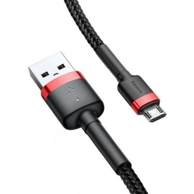 Дата кабель USB 2.0 AM to Micro 5P 1.0m Black-Red Baseus (514488) Винница - изображение 3
