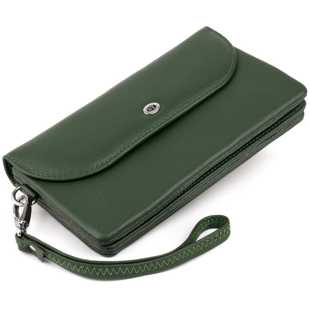 Клатч из кожи женский ST Leather 19320 Зеленый Киев - изображение 6
