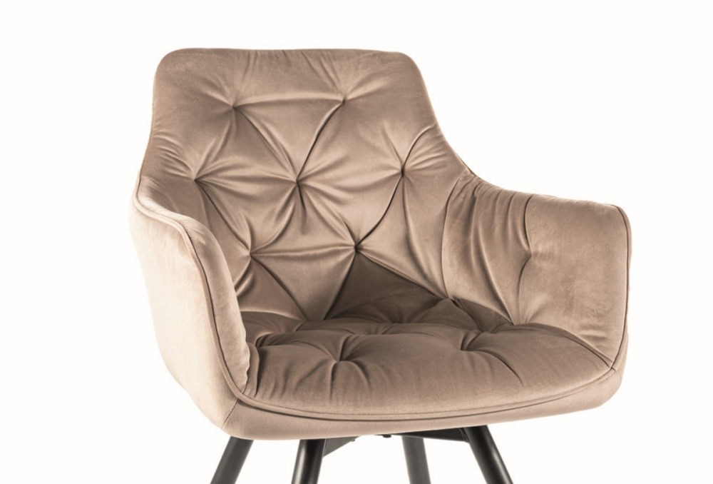 Стілець MANGO VELVET чорний каркас/темний беж BL.40 Київ - фото 2