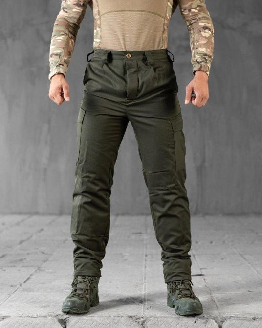 Зимние штаны на флисе олива НП5041 Одесса - изображение 1