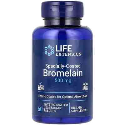 Вітамінно-мінеральний комплекс Life Extension Бромелайн у кишковорозчинній оболонці, 500 мг, Specially-Coa (LEX-12036) Вінниця