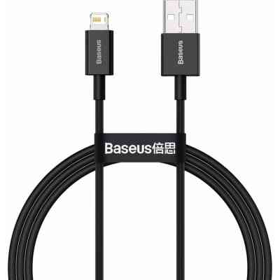 Дата кабель USB 2.0 AM to Lightning 2.0m 2.4A black Baseus (CALYS-C01) Винница