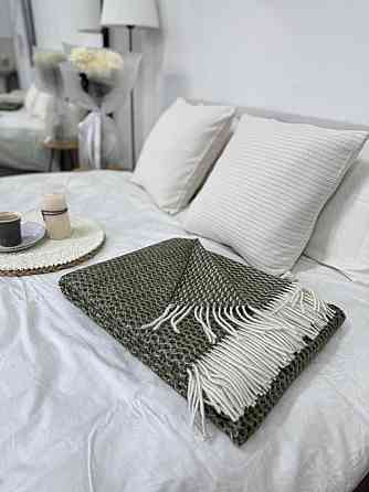 Vladi Плед Vladi 140x200 см из 100% вовни вівці з Нової Зеландії зелений Киев