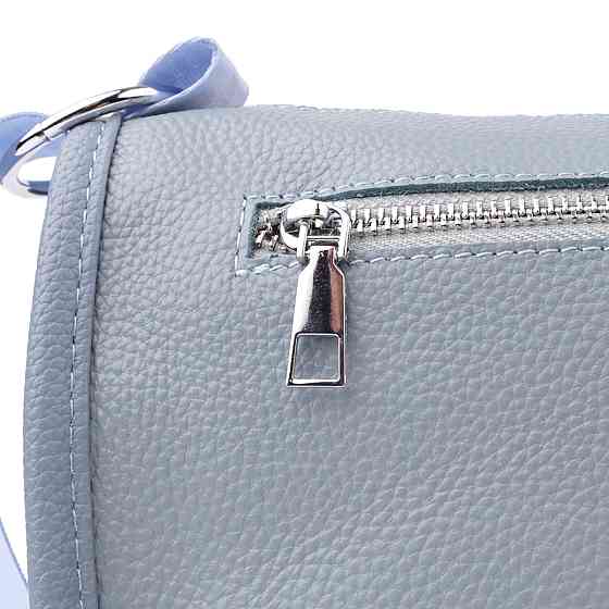 Полукруглая сумка для женщин из натуральной кожи Vintage 22908 Серо-голубой Киев