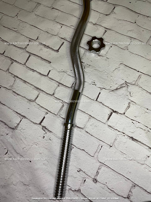 Гриф W-подібний 1.2 м з діаметром 25 мм Гантелі, гирі, штанги та диски хромований Київ - фото 3