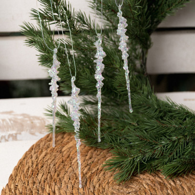 Елочная игрушка Novogod`ko Сосульки 15 cм 4 шт Пластик (974882) Винница - изображение 2