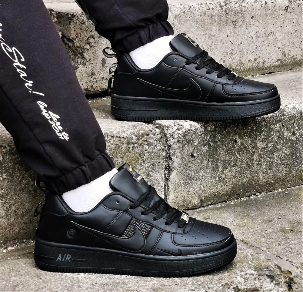 Термо Кросівки Nike Чорні Чоловічі Шкіряні Найк Форси Єврозима (розміри: 41,42,43,44,45) Відео Огляд Дніпро - фото 8