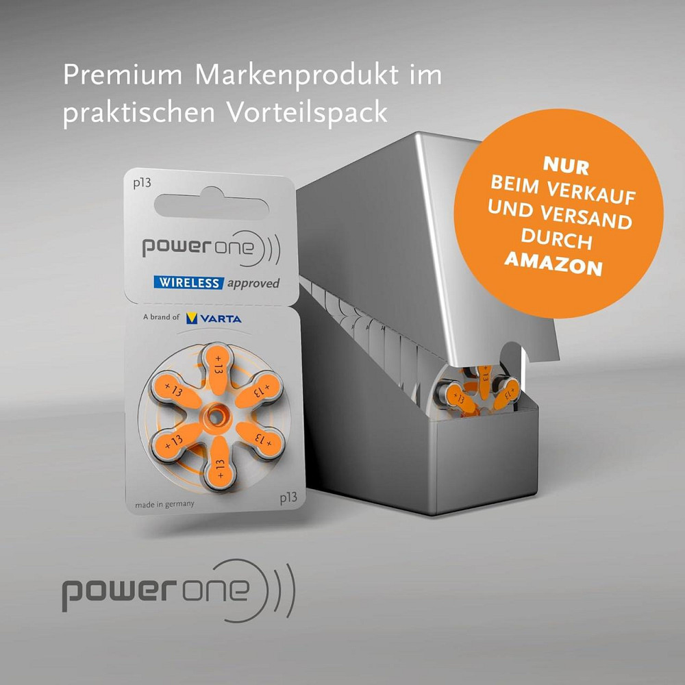 Батарейки для слуховых аппаратов Varta PowerOne P13 тип 13 310 mAh 1,4 В упаковка 60 шт Киев - изображение 7