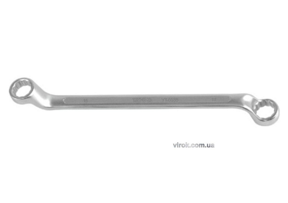 Ключ гнуто - накидний YATO : CrV, М= 16х17 мм, L= 255 мм [10/30/60] Одеса - фото 1