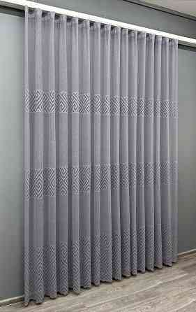 Тюль VR-Textil 1995т Жаккард Ромб Меандр Серый 400х270 см (42-1043) Киев