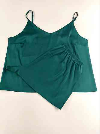 Пижама женская атласная Зеленый XL/2XL Харьков