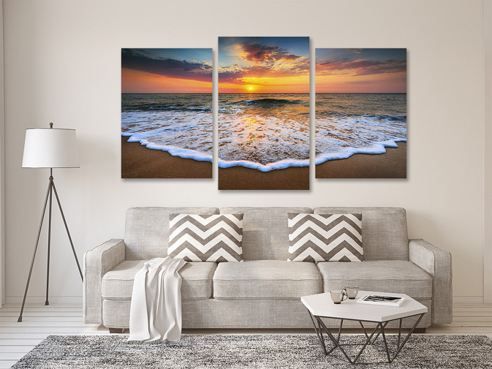 Модульная картина в гостиную / спальню  Пляж захід сонця Art-676_3 100x150 см Киев - изображение 2