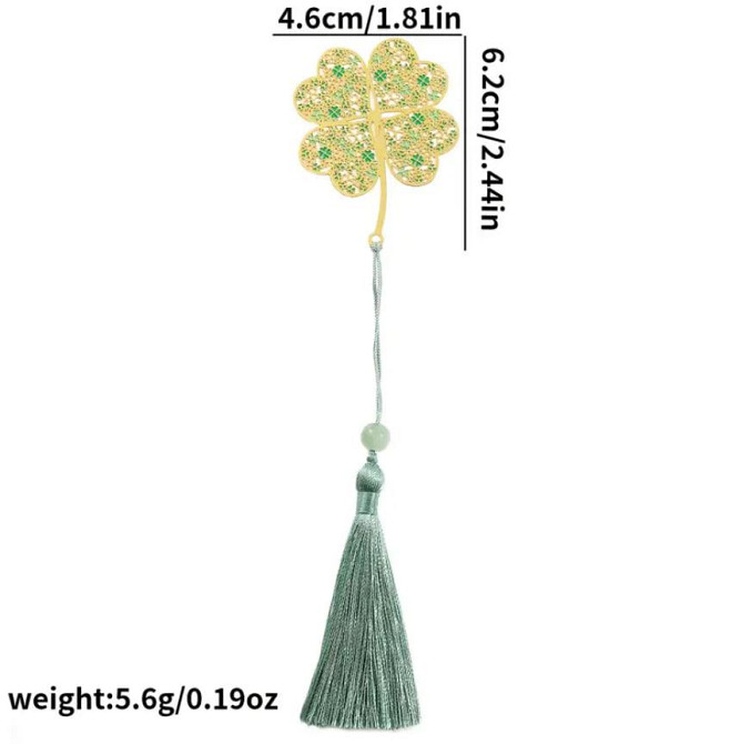 Кольорова Металева Закладка з Чотирьохлистою Конюшиною та китицею у коробці. Оригінальна закладка. П Київ - фото 4