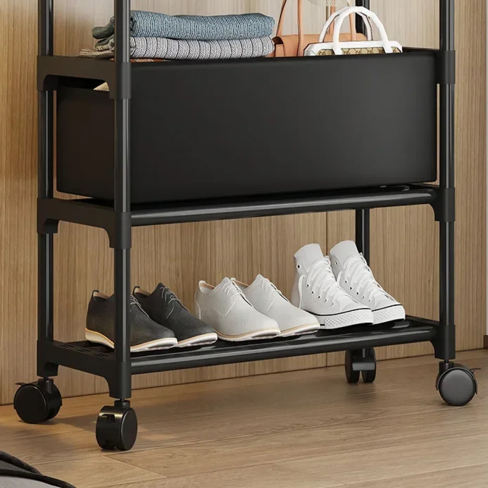 Напольная вешалка для одежды на колесиках, 150х56х30см Киев - изображение 6