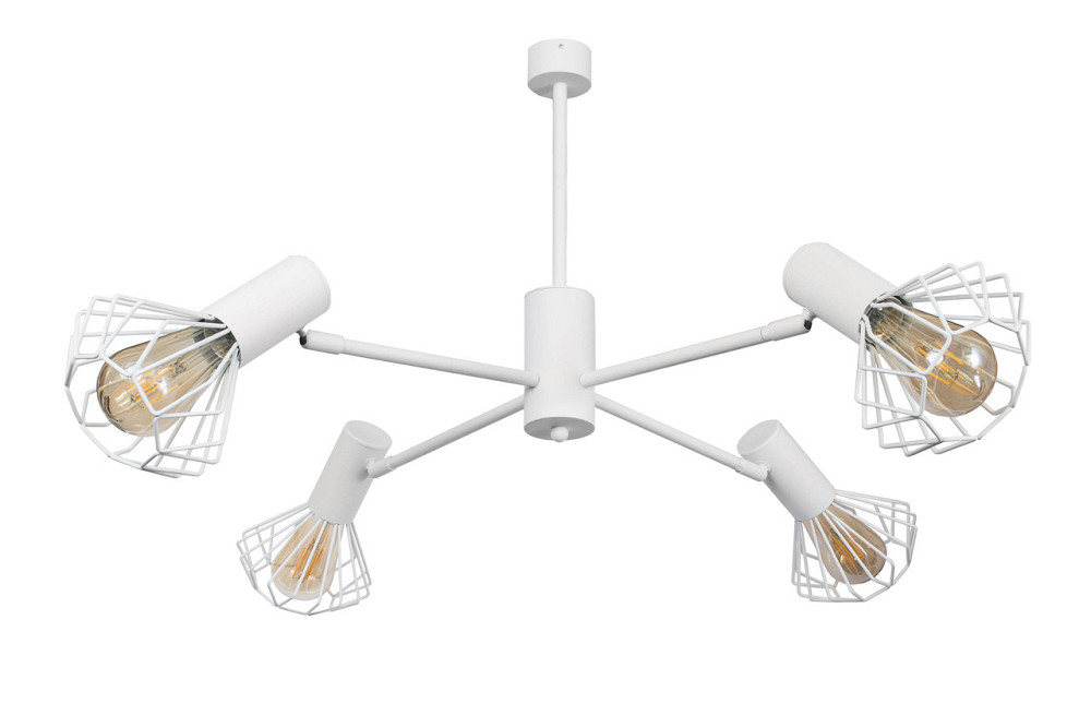 Люстра лофт біла 4 лампи Е27 Diadem NL 22152-4 WH Київ - фото 1