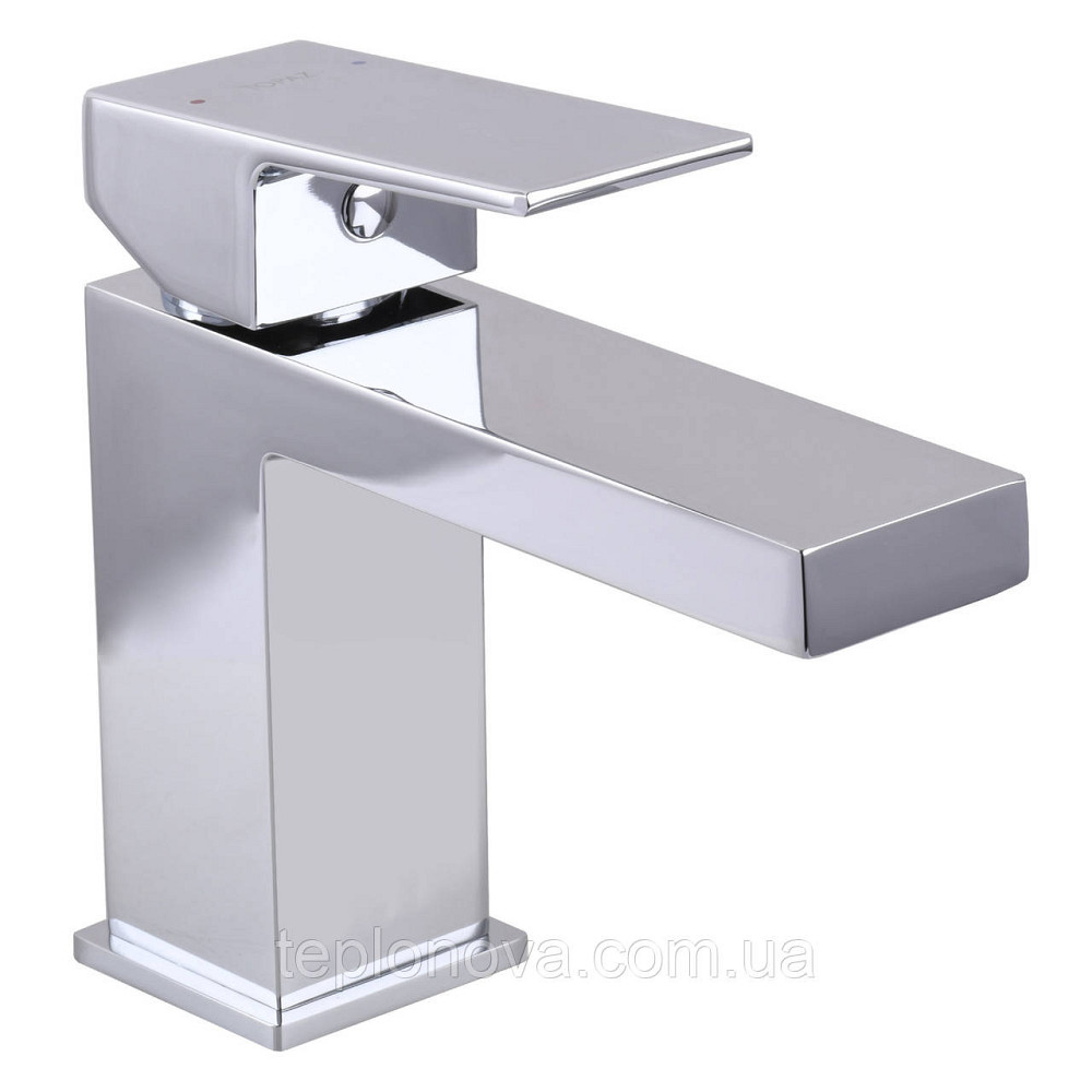 Змішувач для умивальника TOPAZ ODISS TO 18401-H61B Квадро cartridge D35, шланги 45 см Чернівці - фото 7