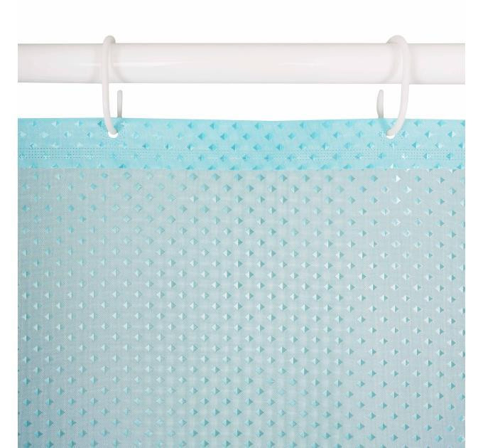 Штора для ванної Тканина Піка 180*180 см бірюза Харків - фото 3