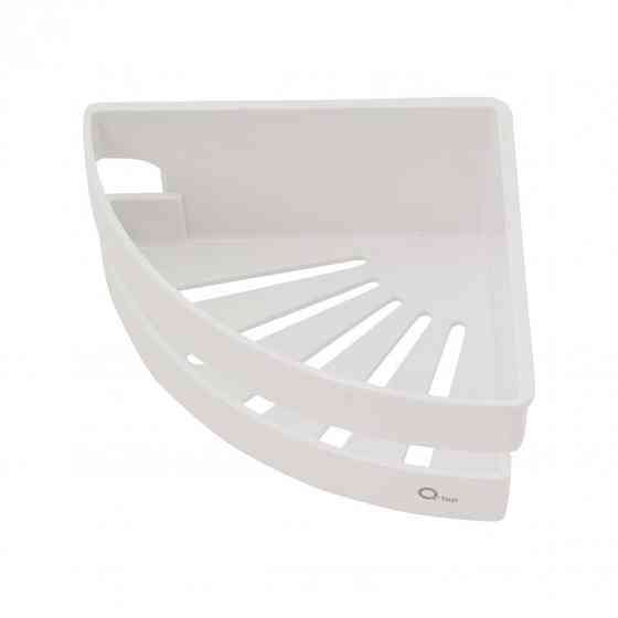 Полиця для ванної кімнати кутова Qtap PL01 біла Київ