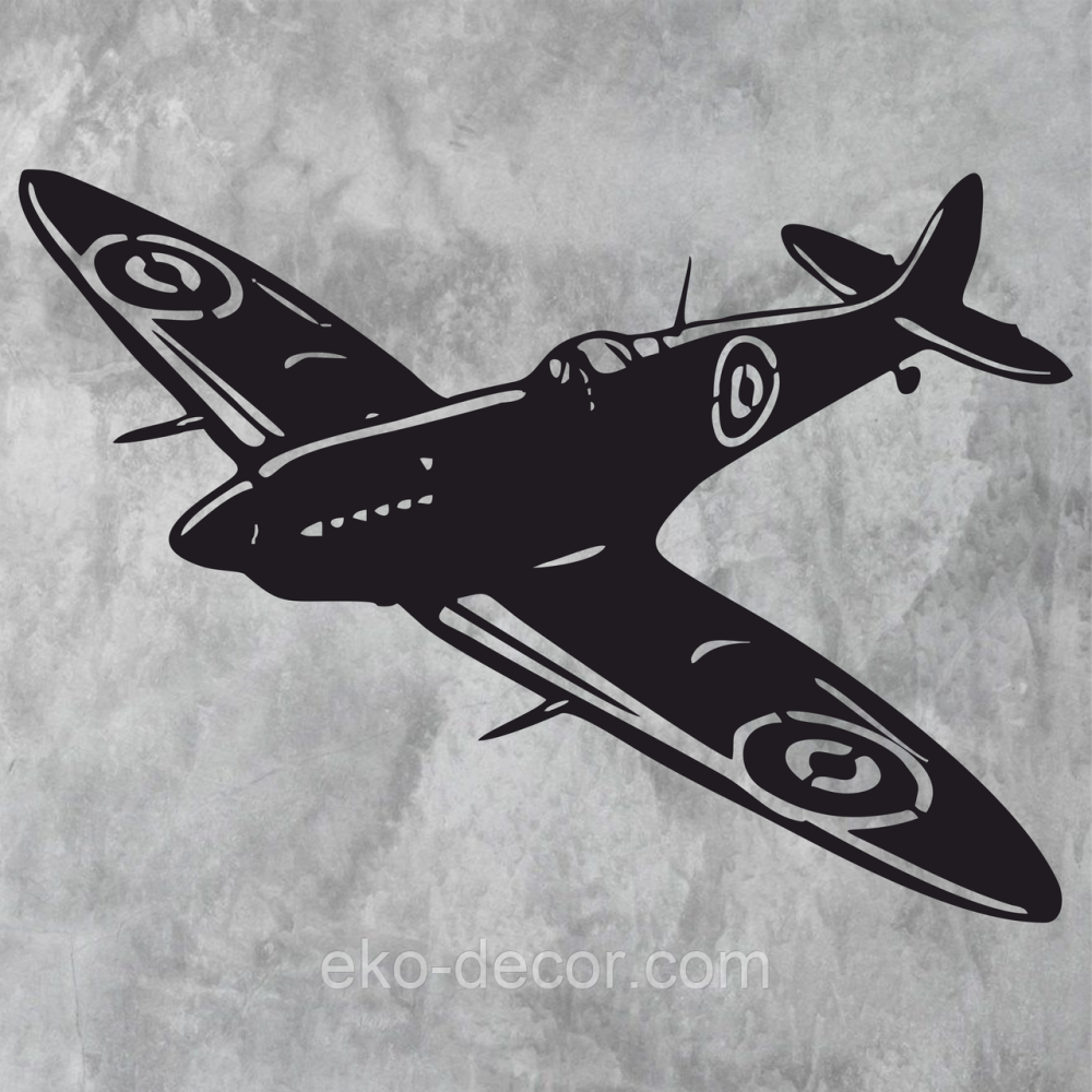 Декоративное настенное Панно «Самолет», Декор на стену 110*78 см, Черный Киев - изображение 4