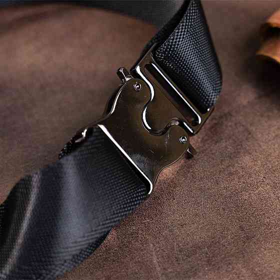 Поясная сумка из натуральной кожи Vintage 20343 Черная Киев