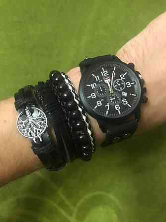 Часы мужские LIANDU Black + браслеты Киев