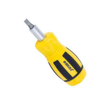 Отвертка с битами 6 шт CrV трещоточная MINI (блистер) Мукачево