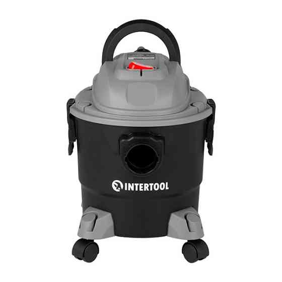 Пылесос строительный, 1,0 кВт, >17 кПа, бак 15 л пластик, шланг 1,5 м INTERTOOL DT-1015 Киев