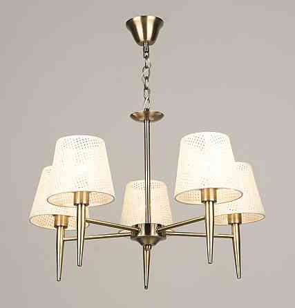 VALESO Люстра стельова на 5 плафонів VALESO /5, патрон E14, Тканина, Бронза Коломыя