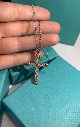 Хрестик Тіффані покриття Срібло 925 Гравірування Tiffany Одеса