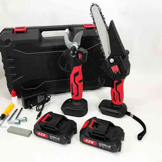 Садовая аккамуляторная пила KRAFFTEC 2в1 36V 4АР, Пила для чистки сада, Мощная садовая пилка EC-18 Львов