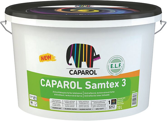 Інтер'єрна матова високоякісна латексна фарба Caparol Samtex 3 E.L.F. B3 прозорий 2.35 л Киев - изображение 1