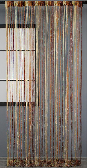 Штори-нитки "Кісея" з люрексом Бежевий з помаранчево-коричневим 300х300см 1 шт (61-032) Київ - фото 3