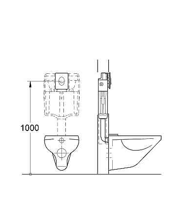 Панель змиву Grohe Skate Air для унітазу вертикальна (38505KF0) Київ