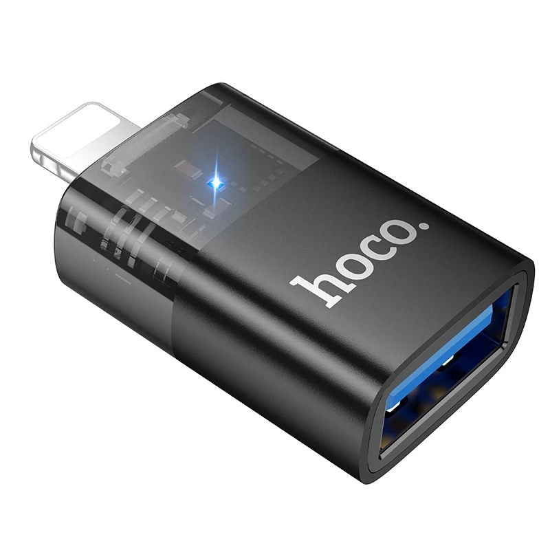 Адаптер HOCO UA36 iP на USB OTG черный Киев - изображение 4