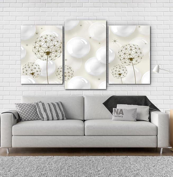 Модульная картина Цветы Абстракция Art-12_3 Киев - изображение 2