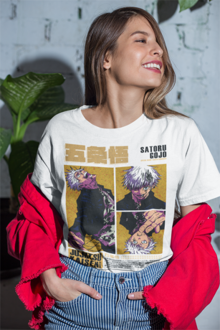 Футболка з аніме принтом Магічна битва оверсайз (S/M/L) Чорний AnimeJ0077 Дніпро - фото 4