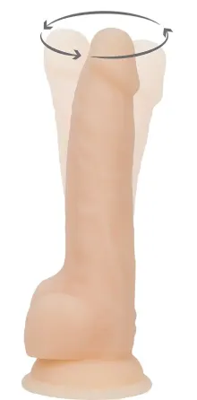 Фалоімітатор з вібрацією та ротацією Naked ADDICTION James 8″ Rotating & Vibrating Dong, пульт ДК Львів