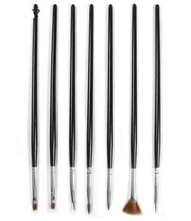 Кисти для маникюра черные - 7шт. Киев