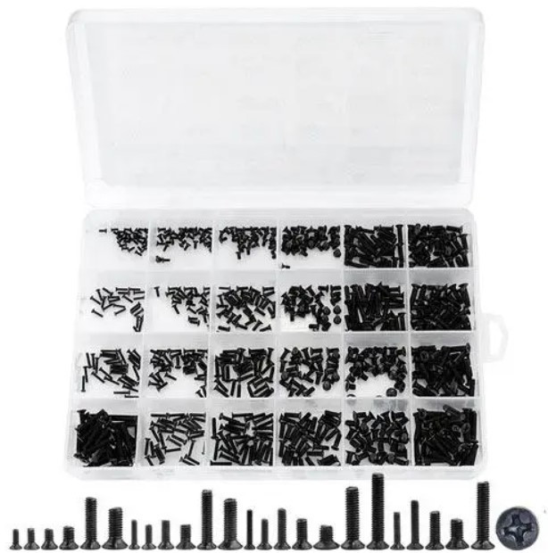 Гвинти потаємні для ноутбуків M1.4 М1.7 М2 М2.5 M3, 720 шт. Винница - изображение 2