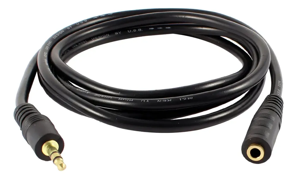 Аудіо кабель 3.5 мм, 1.4 м, для гарнітури та колонок Київ - фото 2