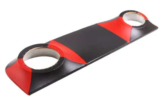 Полка багажника 2101 АвтоКомфорт под колонки кожзам черный/красный Винница