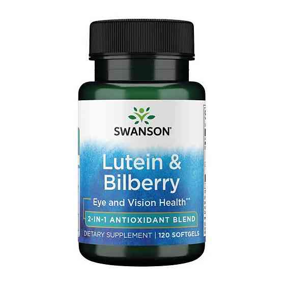 Лютеїн та чорниця Swanson Lutein &amp; Bilberry - 120 softgels Луцьк