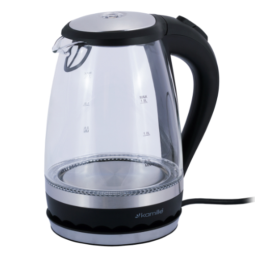Електрочайник 1,5л з синім LED-підсвічуванням 1701B KAMILLE Житомир - изображение 7