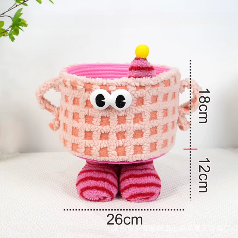 Корзина для игрушек плюшевый органайзер в детскую комнату мягкий для вещей и игрушек детская, розовая Каменец-Подольский - изображение 3