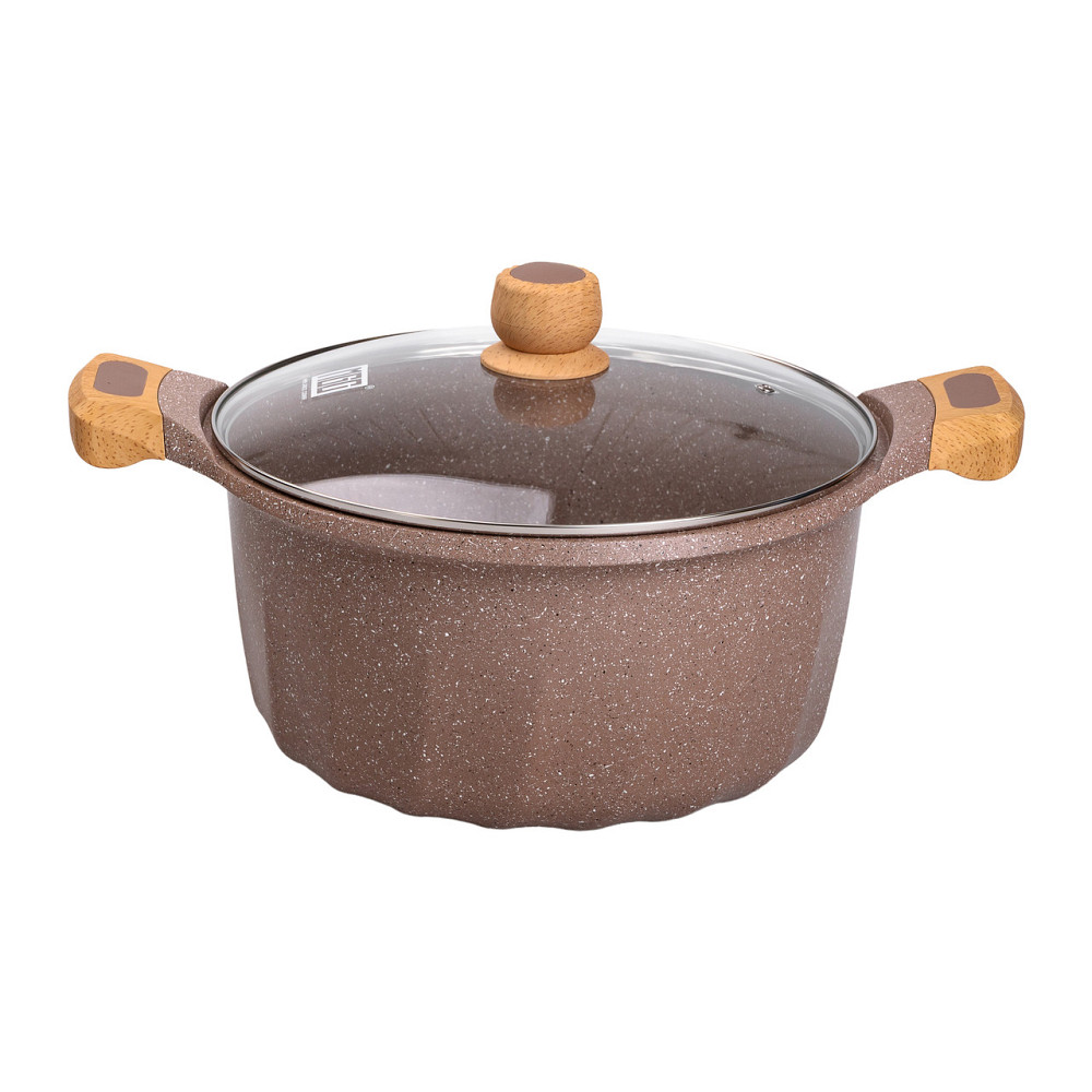 MGC Велика алюмінієва каструля об'ємом 11 літрів з антипригарним покриттям Ø32 см HP-4-435CO Київ - фото 1