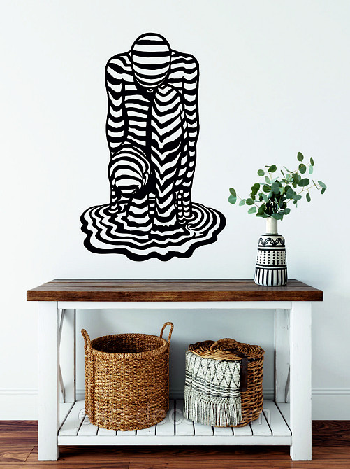 Декоративное настенное Панно «Человек» Декор на стену Чорний, 90*57 см Киев - изображение 5