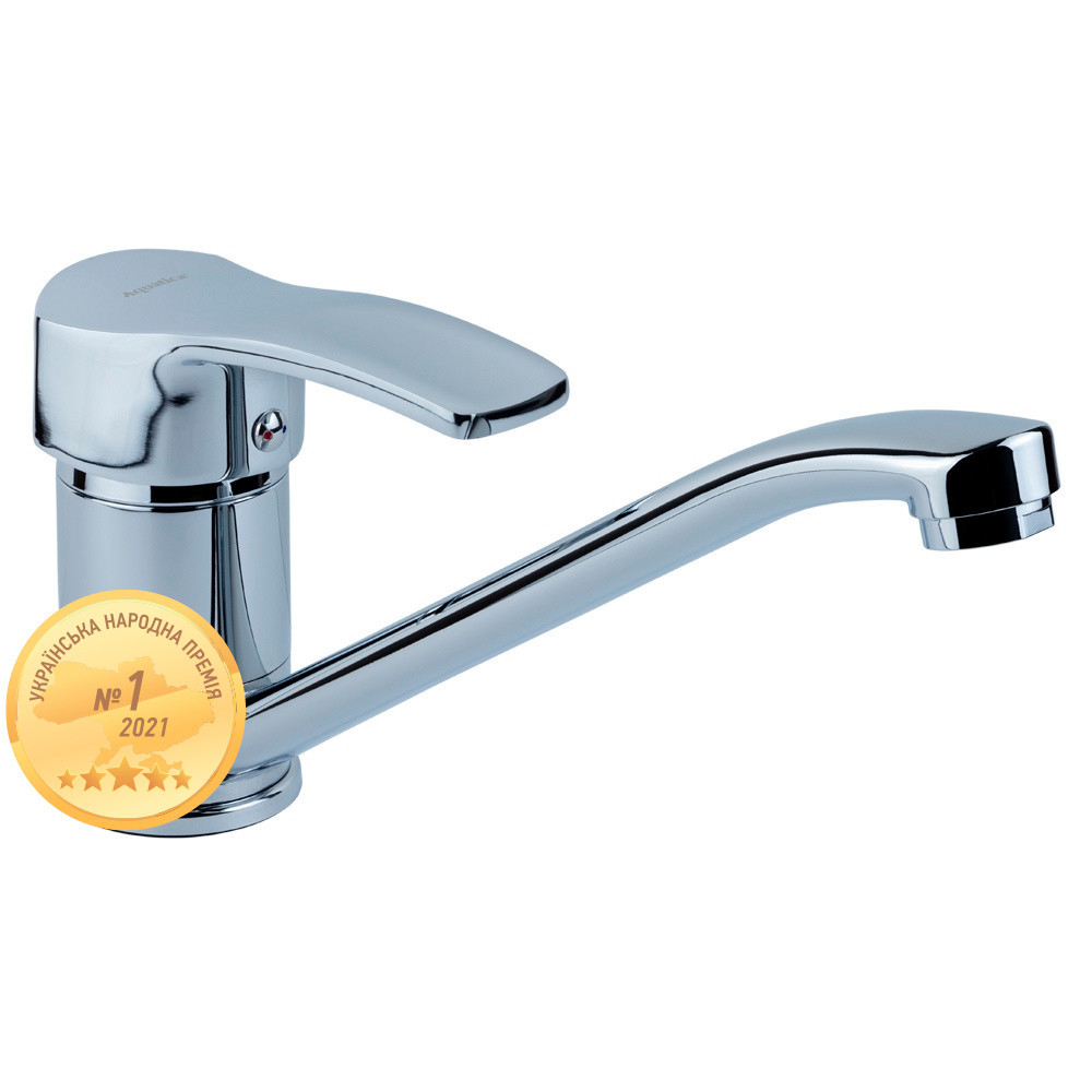 Смеситель MD Ø40 для кухни гусак прямой 250мм на гайке AQUATICA MD-1B241C (9712110) Киев - изображение 1