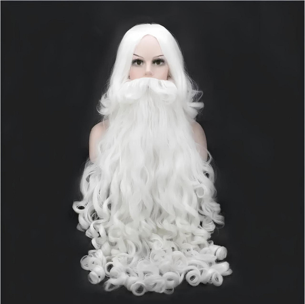 Перука та борода (80 см) Діда Мороза RESTEQ Новорічний образ для святкового настрою Київ - фото 8